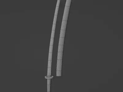 Katana Low-poly 3D model 18