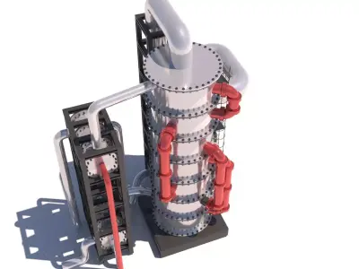 Refinery Distillation Column 06 3D model