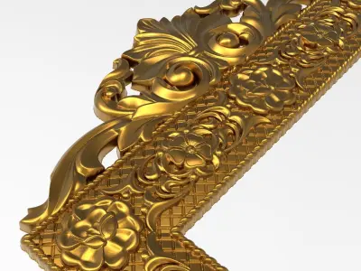 Carved Picture Frame 3D model