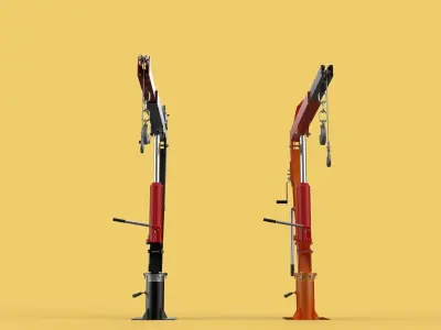 HAND CRANK WINCH SWIVEL LIFTING ENGINE CRANE HOIST JIB TRUCK CAR 3D model