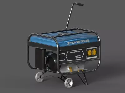 power engine Low-poly 3D model