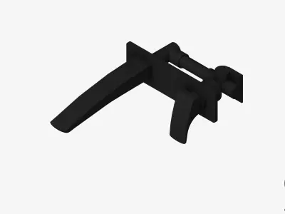 Wall Mixer Set - Luxury - Rapid - Bath Low-poly 3D model