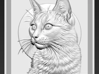 Cat Head A51 3D print model
