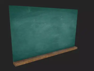 chalkboard blackboard Low-poly 3D model