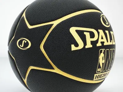 Basketball ball Low-poly 3D model 12