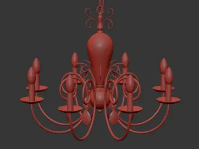 Chandelier Lazzaro E 1 1 8 NB 3D model