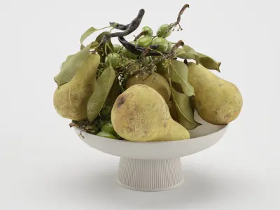 Bowl of Pearls and Grapes 3D model