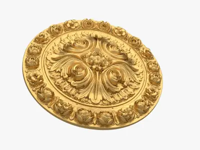 Classic round decor ornament 269 3D model