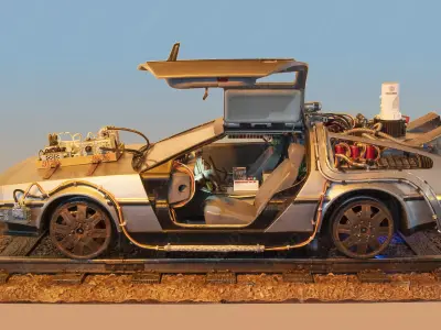 DELOREAN BTTF3 FAR WEST 1-8 Scale 530mm 3D print model