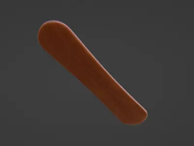 Current Glamour Snowboard Low-poly 3D model