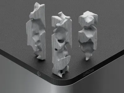 Eroded Abstract Volumetric Stones - Pack 1 3D model