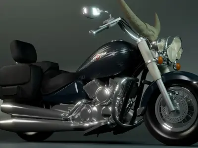 Custom Motorcycle 650cc 3D model