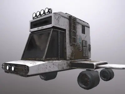 Stylized Car With 3 Texture Type Low-poly 3D model