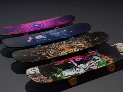 Skateboard - High Quality Realistic Skateboard 3D mode 3D model