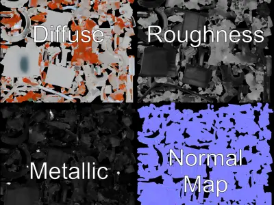 Electric Motor Model Pack  Detailed Mechanical Component Low-poly 3D model