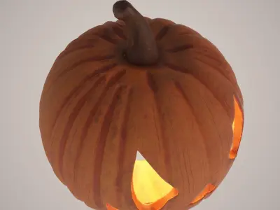 Halloween Pumpkin Low-poly 3D model