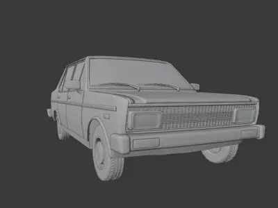 Fiat 131 Mirafiori Car Low-poly 3D model