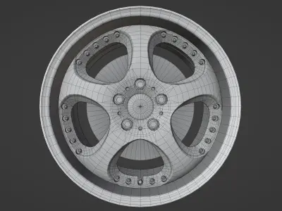 Gartmaier - 3 Piece Wheels - Game Ready Low-poly 3D model