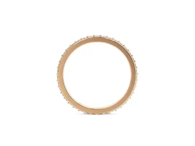 1 row diamond eternity ring with stones 3D print model