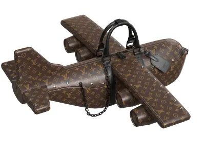 Louis Vuitton LV Airplane Brown Bag by Virgil Abloh Low-poly 3D model