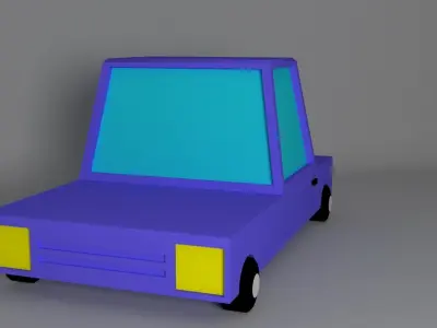 simple lowpoly car 3D model