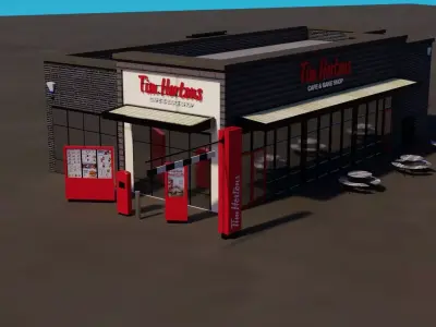 Tim Hortons Cafe and Bake Shop - UK Free low-poly 3D model