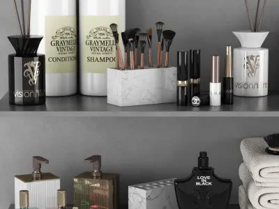 Bathroom set V001 3D model