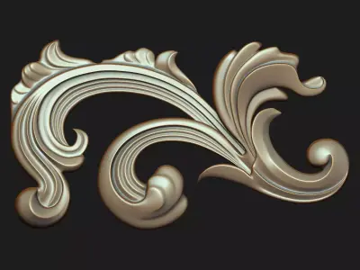 Carved decor 012 3D model 3D model