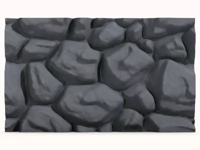 Freeform Stone Wall Asset 3D model