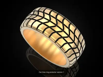 Collection of car tread rings 3D Model Pack
