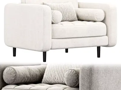 Dennes Chair By Westelm 3D model