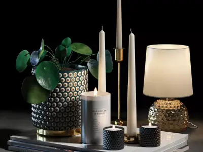 Decorative set 004  3D model