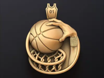 Basketball Pendant 3D print model