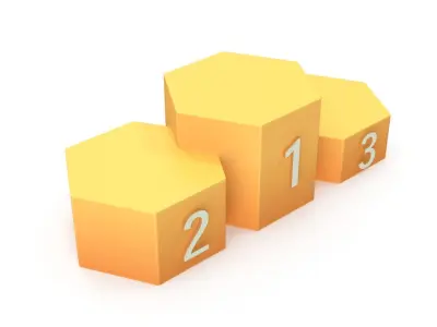 Cartoon podium 3D model