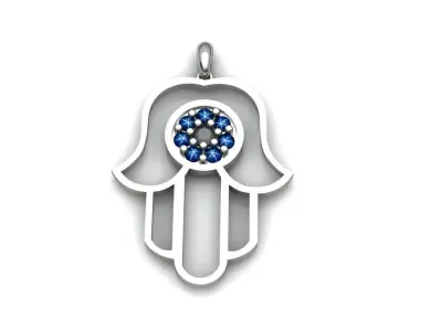 Hamsa pendant 3D print model