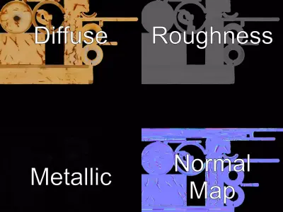 Marble Chess King model pack Low-poly 3D model