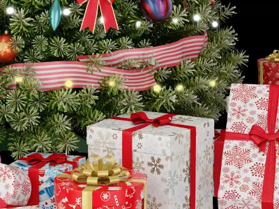 Christmas green tree 1 3D model