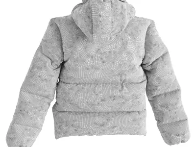 Jacket Moncler Isadora on a Hanger 3D model