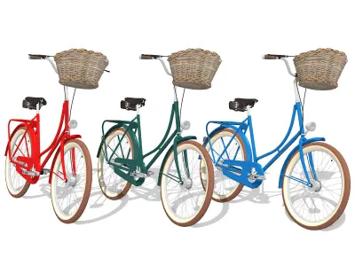 Decorative Classic Bicycle Low-poly 3D model