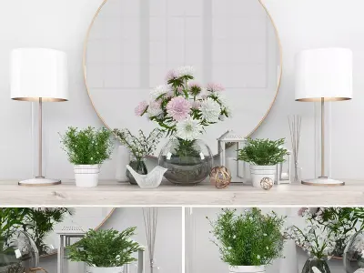 Decorative set-32 Low-poly 3D model