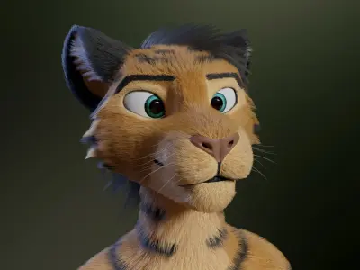 Deimos Anthro Tiger 3D model