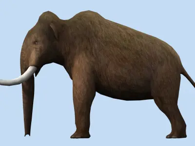 Mammoths mammoth Low-poly 3D model