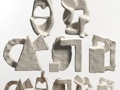 Clay decor - Sculptures 3D model