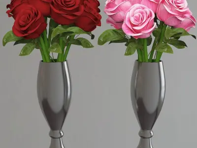 Rose Flowers 3d model Low-poly 3D model