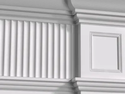 Marble Fireplace modern ArtDeco  3D model