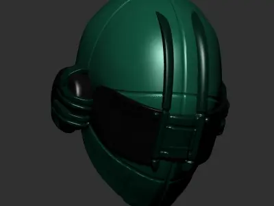 helmet high poly sculpt 3d printable ver 7 3D model 3D model 48