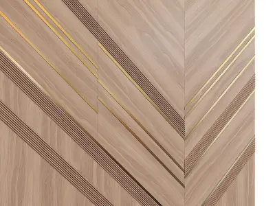 Decorative wood panel 3D model