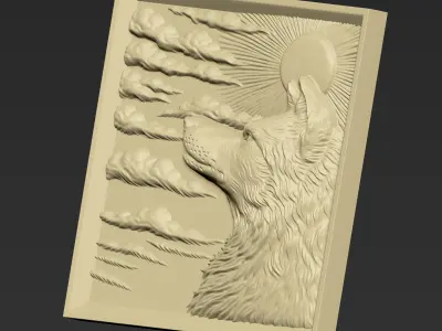 Wolf Head A136 3D print model