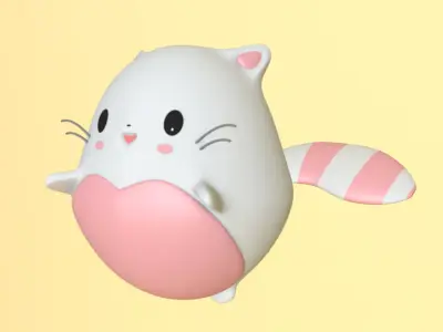 Catto kawaii cat 3D model