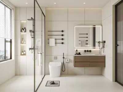 Minimalist Bathroom 701 3D model